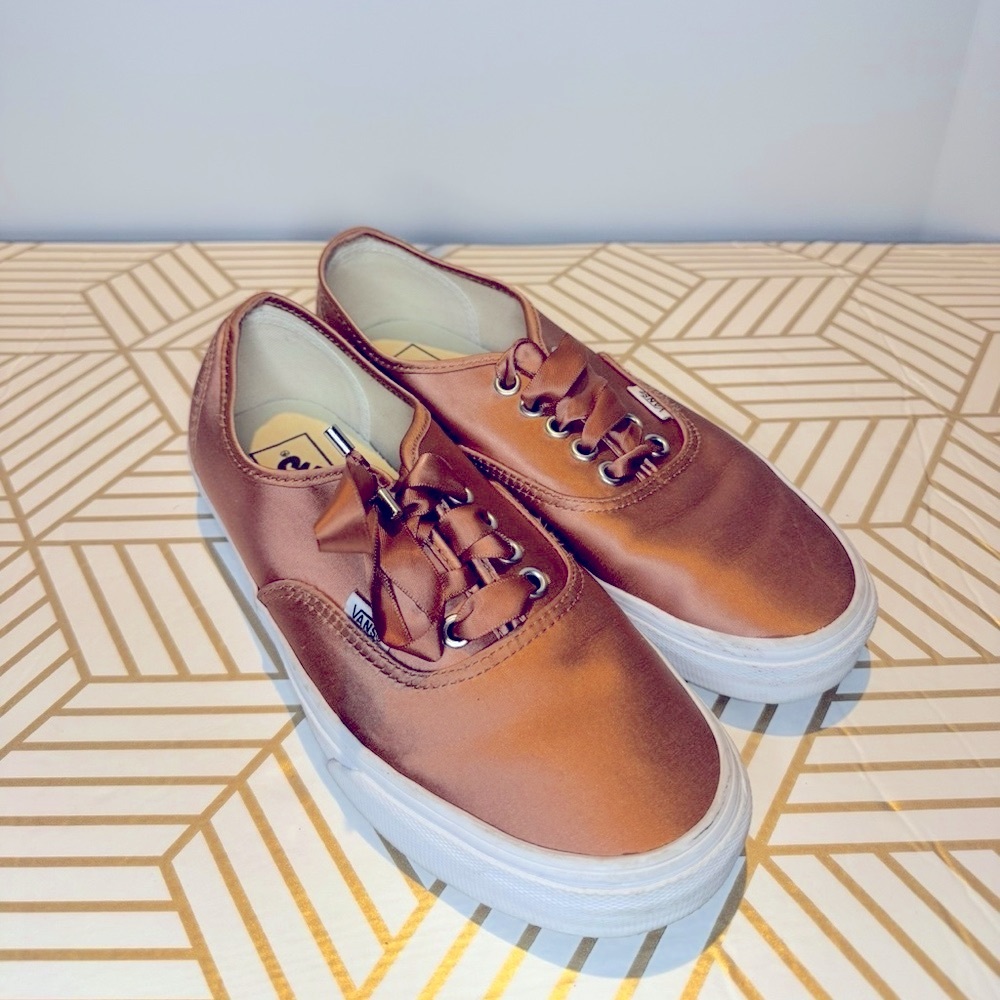 Vans Women's Satin Sneakers - Copper